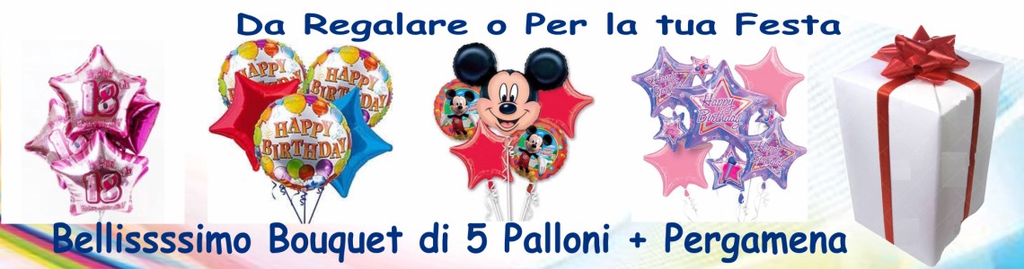 5 PALLONI COMPLEANNO