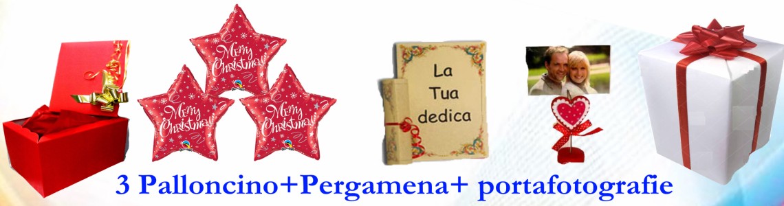 3 palloncini regalo Natale